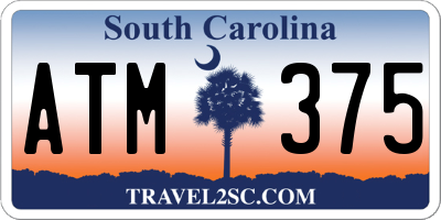 SC license plate ATM375
