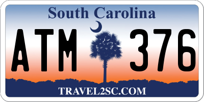 SC license plate ATM376