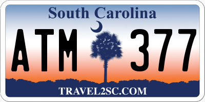 SC license plate ATM377