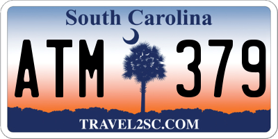 SC license plate ATM379