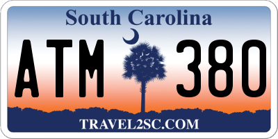 SC license plate ATM380