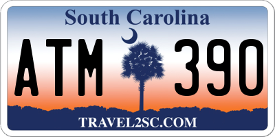 SC license plate ATM390