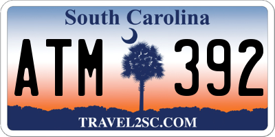 SC license plate ATM392