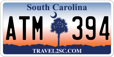 SC license plate ATM394