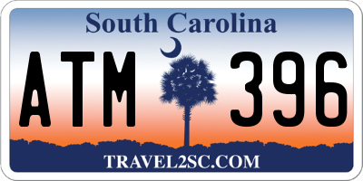 SC license plate ATM396
