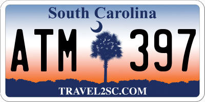 SC license plate ATM397