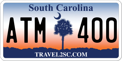 SC license plate ATM400