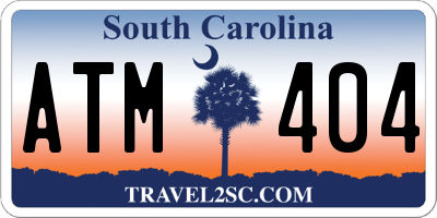SC license plate ATM404