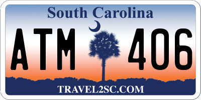 SC license plate ATM406