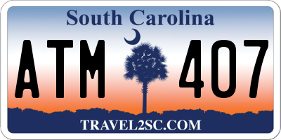 SC license plate ATM407