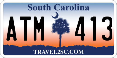 SC license plate ATM413