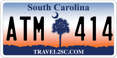 SC license plate ATM414