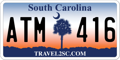 SC license plate ATM416
