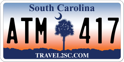 SC license plate ATM417