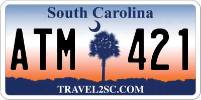 SC license plate ATM421