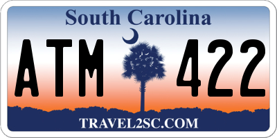 SC license plate ATM422