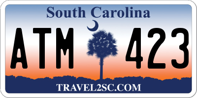 SC license plate ATM423