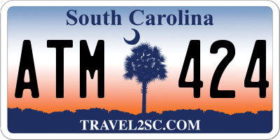 SC license plate ATM424