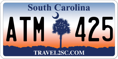 SC license plate ATM425
