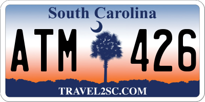 SC license plate ATM426