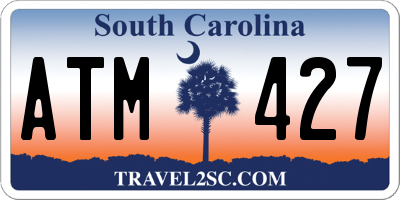 SC license plate ATM427