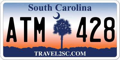 SC license plate ATM428