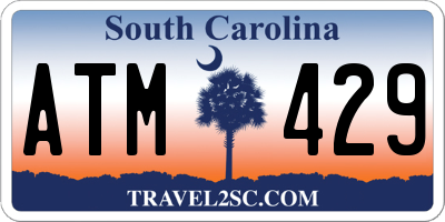 SC license plate ATM429
