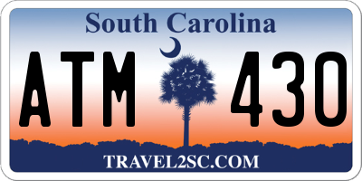 SC license plate ATM430