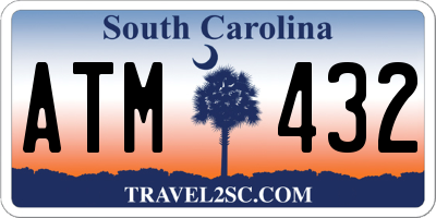 SC license plate ATM432