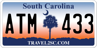 SC license plate ATM433