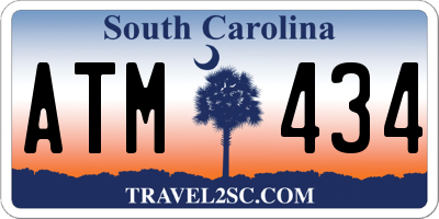 SC license plate ATM434