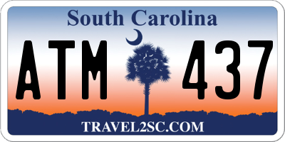 SC license plate ATM437