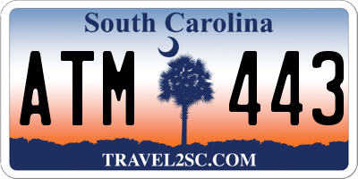 SC license plate ATM443