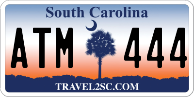 SC license plate ATM444