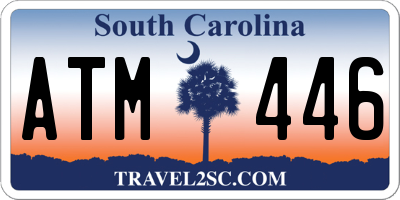SC license plate ATM446