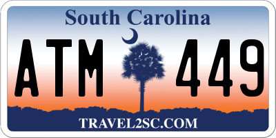 SC license plate ATM449