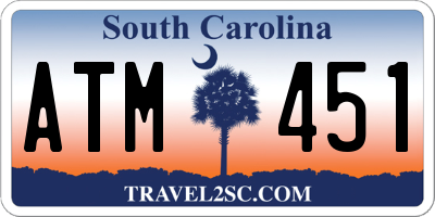 SC license plate ATM451