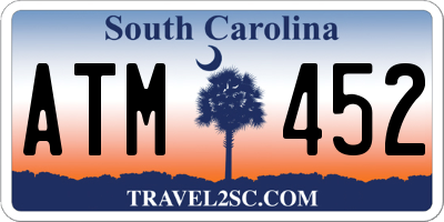 SC license plate ATM452