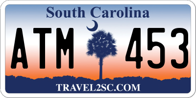 SC license plate ATM453