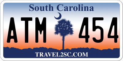 SC license plate ATM454