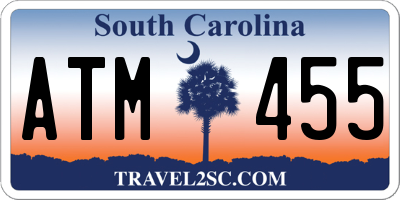 SC license plate ATM455