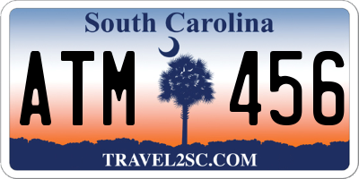 SC license plate ATM456