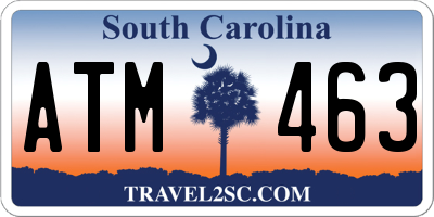 SC license plate ATM463