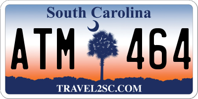 SC license plate ATM464