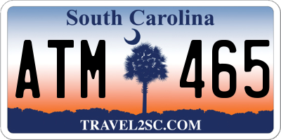 SC license plate ATM465