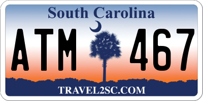 SC license plate ATM467