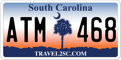 SC license plate ATM468