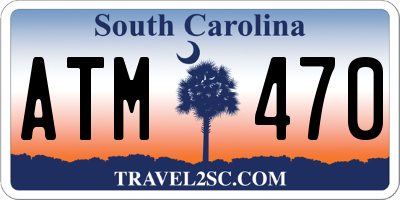 SC license plate ATM470
