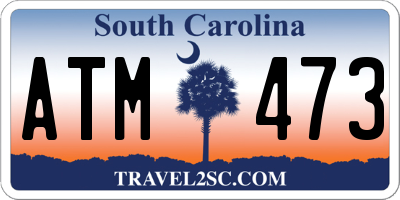 SC license plate ATM473