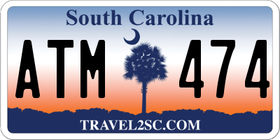 SC license plate ATM474